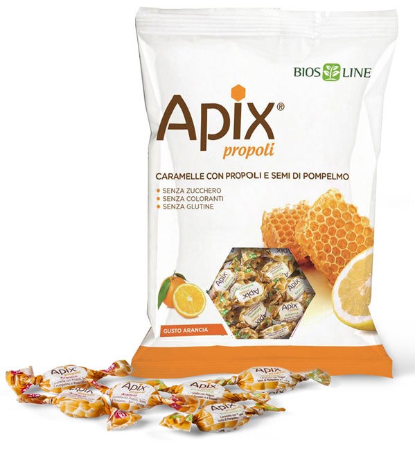 APIX PROPOLI CARAMELLA ARANCIA 50 G BIOSLINE - Farmacia Artemisia di Montecuollo Dott. Angelo snc