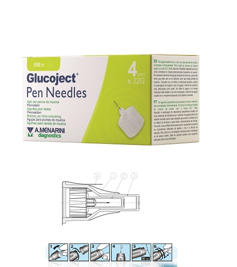 AGO PER PENNA DA INSULINA GLUCOJECT LUNGHEZZA 4 MM GAUGE 32 100 PEZZI - Farmacia Artemisia di Montecuollo Dott. Angelo snc