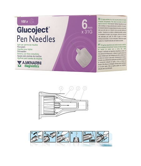 AGO PER PENNA DA INSULINA GLUCOJECT LUNGHEZZA 6 MM GAUGE 31 100 PEZZI - Farmacia Artemisia di Montecuollo Dott. Angelo snc