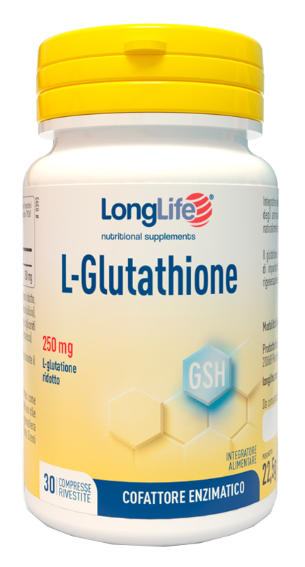 LONGLIFE L-GLUTATHIONE 250 MG 30 COMPRESSE - Farmacia Artemisia di Montecuollo Dott. Angelo snc