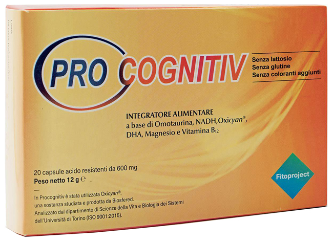 PROCOGNITIV 20 CAPSULE ACIDO RESISTENTI VEGETALI DA 600 MG - Farmacia Artemisia di Montecuollo Dott. Angelo snc