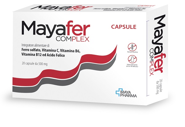 MAYAFER COMPLEX 20 CAPSULE SENZA GLUTINE NATURALMENTE PRIVO DI LATTOSIO - Farmacia Artemisia di Montecuollo Dott. Angelo snc
