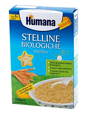 HUMANA STELLINE PASTINA BIOLOGICA 320 G - Farmacia Artemisia di Montecuollo Dott. Angelo snc