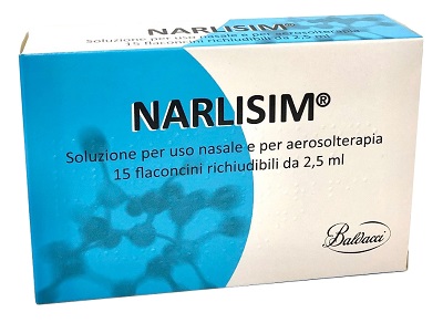 NARLISIM SOLUZIONE PER USO NASALE E AEROSOLTERAPIA 15 FLACONCINI RICHIUDIBILI DA 2,5 ML L'UNO - Farmacia Artemisia di Montecuollo Dott. Angelo snc