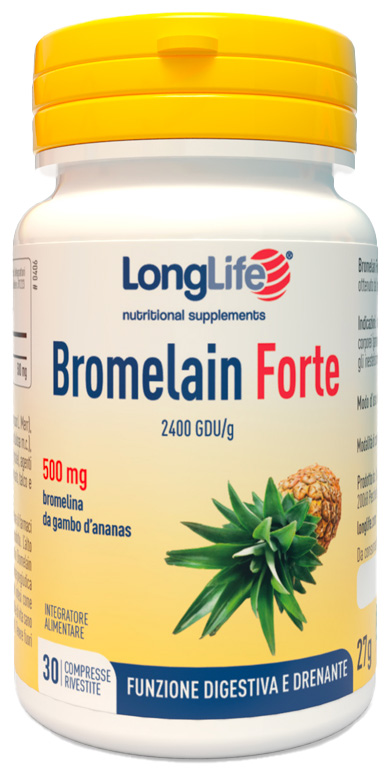 LONGLIFE BROMELAIN FORTE 30 COMPRESSE - Farmacia Artemisia di Montecuollo Dott. Angelo snc