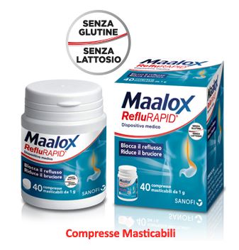 MAALOX REFLURAPID 40 COMPRESSE MASTICABILI - Farmacia Artemisia di Montecuollo Dott. Angelo snc