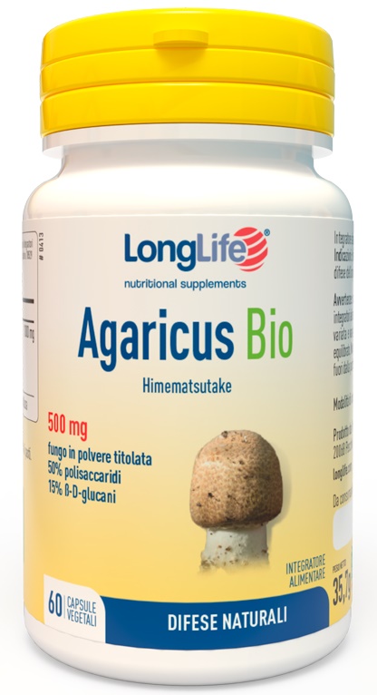 LONGLIFE AGARICUS BIO 60 CAPSULE VEGETALI - Farmacia Artemisia di Montecuollo Dott. Angelo snc