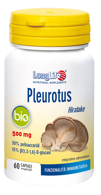 LONGLIFE PLEUROTUS BIO 60 CAPSULE VEGETALI - Farmacia Artemisia di Montecuollo Dott. Angelo snc