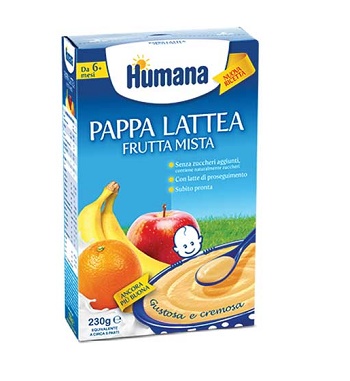 HUMANA PAPPA FRUTTA MISTA 230 G - Farmacia Artemisia di Montecuollo Dott. Angelo snc