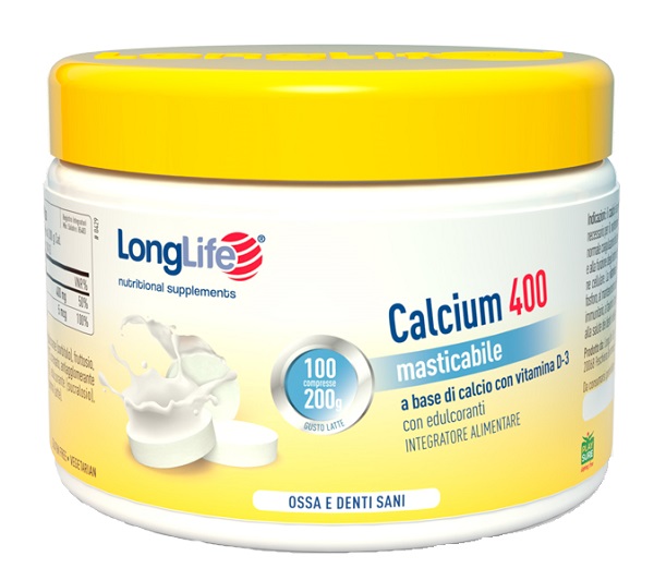 LONGLIFE CALCIUM 400 LATTE 100 COMPRESSE - Farmacia Artemisia di Montecuollo Dott. Angelo snc