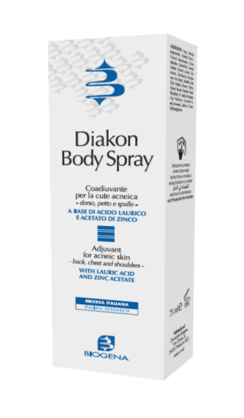 DIAKON BODY SPRAY COADIUVANTE CUTE ACNEICA DORSO PETTO E SPALLE 75 ML - Farmacia Artemisia di Montecuollo Dott. Angelo snc