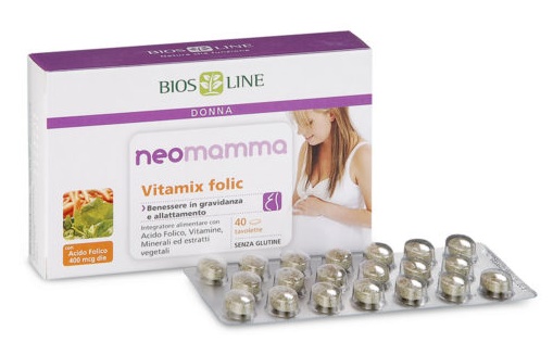 BIOSLINE NEOMAMMA VITAMIX FOLIC 40 COMPRESSE NEW - Farmacia Artemisia di Montecuollo Dott. Angelo snc