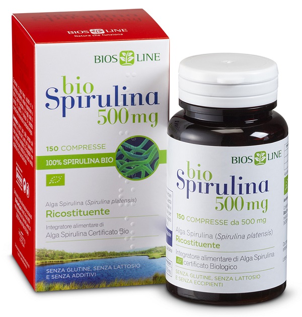 BIOSLINE BIOSPIRULINA 500 NEW 150 COMPRESSE CERT ECOCERT - Farmacia Artemisia di Montecuollo Dott. Angelo snc