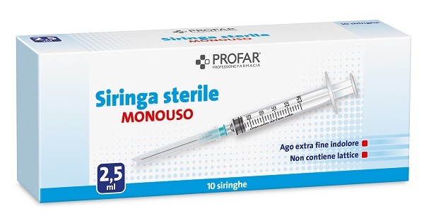 SIRINGA MONOUSO 2,5ML PROFAR - Farmacia Artemisia di Montecuollo Dott. Angelo snc