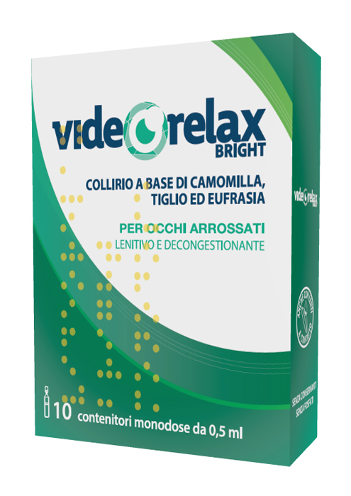 COLLIRIO LENITIVO DECONGESTIONANTE VIDEORELAX BRIGHT MONODOSE 0,5 ML 10 PEZZI - Farmacia Artemisia di Montecuollo Dott. Angelo snc