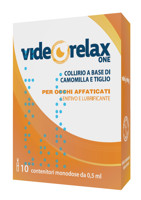 COLLIRIO VIDEORELAX ONE LENITIVO E LUBRIFICANTE OCCHI AFFATICATI 10 CONTENITORI MONODOSE 0,5 ML - Farmacia Artemisia di Montecuollo Dott. Angelo snc