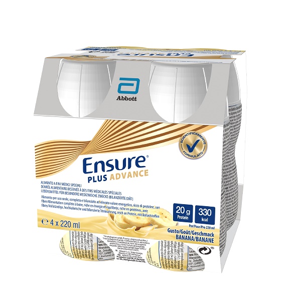 ENSURE PLUS ADVANCE BANANA 4 BOTTIGLIE DA 220 ML - Farmacia Artemisia di Montecuollo Dott. Angelo snc