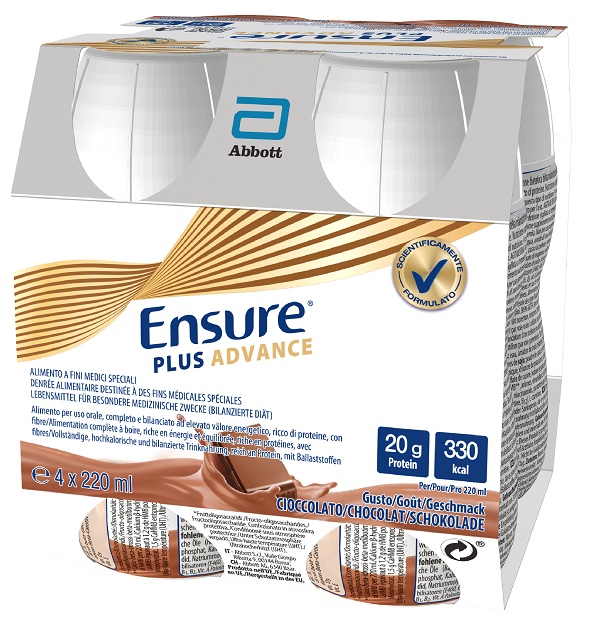 ENSURE PLUS ADVANCE CIOCCOLATO 4 BOTTIGLIE DA 220 ML - Farmacia Artemisia di Montecuollo Dott. Angelo snc
