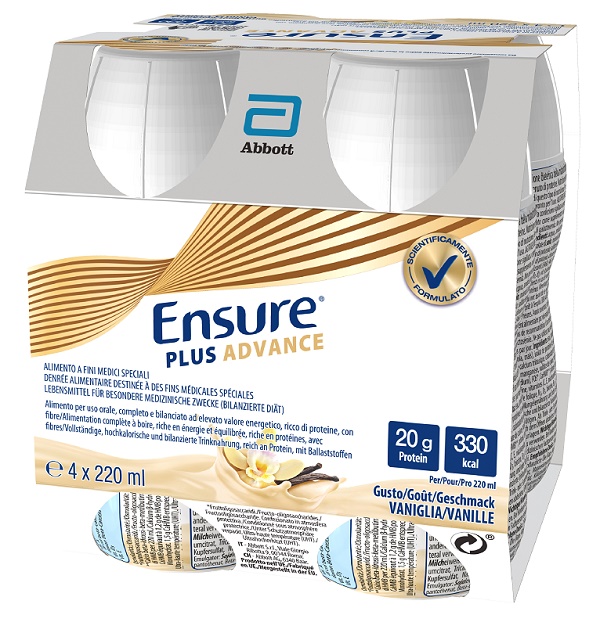 ENSURE PLUS ADVANCE VANIGLIA 4 BOTTIGLIE DA 220 ML - Farmacia Artemisia di Montecuollo Dott. Angelo snc