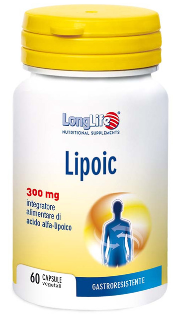 LONGLIFE LIPOIC 300 MG 60 CAPSULE VEGETALI DA 500 MG - Farmacia Artemisia di Montecuollo Dott. Angelo snc