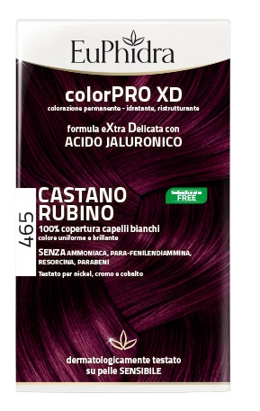 EUPHIDRA COLORPRO XD 465 CAST RUBINO GEL COLORANTE CAPELLI IN FLACONE + ATTIVANTE + BALSAMO + GUANTI - Farmacia Artemisia di Montecuollo Dott. Angelo snc