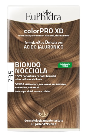EUPHIDRA COLORPRO XD 735 BIONDO NOCCIOLA GEL COLORANTE CAPELLI IN FLACONE + ATTIVANTE + BALSAMO + GUANTI - Farmacia Artemisia di Montecuollo Dott. Angelo snc