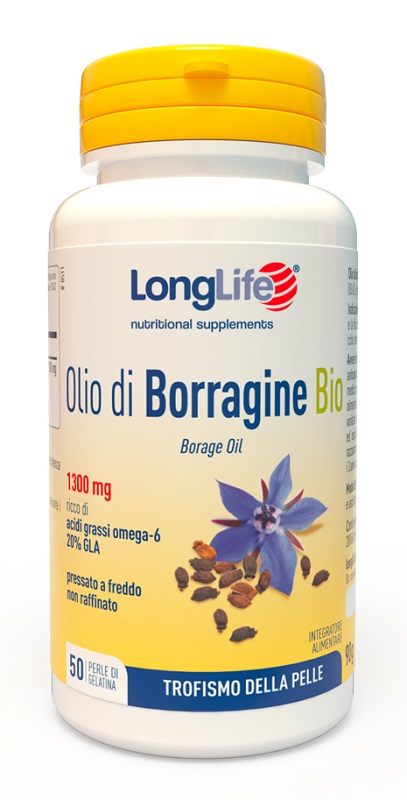 LONGLIFE OLIO BORRAGINE BIO 50 PERLE IN GELATINA - Farmacia Artemisia di Montecuollo Dott. Angelo snc