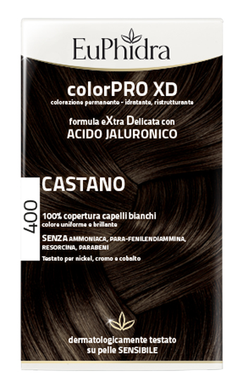 EUPHIDRA COLORPRO XD 400 CASTANO GEL COLORANTE CAPELLI IN FLACONE + ATTIVANTE + BALSAMO + GUANTI - Farmacia Artemisia di Montecuollo Dott. Angelo snc