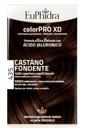 EUPHIDRA COLORPRO XD 435 CASTANO FONDENTE GEL COLORANTE CAPELLI IN FLACONE + ATTIVANTE + BALSAMO + GUANTI - Farmacia Artemisia di Montecuollo Dott. Angelo snc