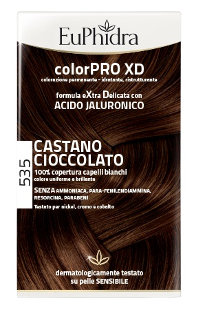 EUPHIDRA COLORPRO XD 535 CASTANO CIOCCOLATO GEL COLORANTE CAPELLI IN FLACONE + ATTIVANTE + BALSAMO + GUANTI - Farmacia Artemisia di Montecuollo Dott. Angelo snc