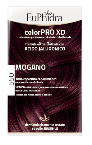 EUPHIDRA COLORPRO XD 550 MOGANO GEL COLORANTE CAPELLI IN FLACONE + ATTIVANTE + BALSAMO + GUANTI - Farmacia Artemisia di Montecuollo Dott. Angelo snc