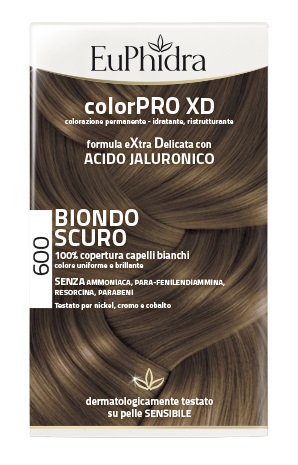 EUPHIDRA COLORPRO XD 600 BIONDO SCURO GEL COLORANTE CAPELLI IN FLACONE + ATTIVANTE + BALSAMO + GUANTI - Farmacia Artemisia di Montecuollo Dott. Angelo snc