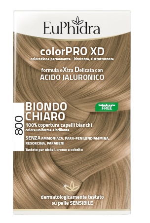 EUPHIDRA COLORPRO XD 800 BIONDO CHIARO GEL COLORANTE CAPELLI IN FLACONE + ATTIVANTE + BALSAMO + GUANTI - Farmacia Artemisia di Montecuollo Dott. Angelo snc