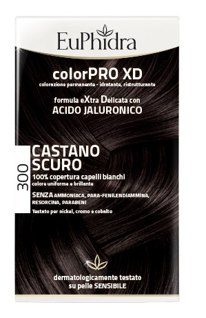 EUPHIDRA COLORPRO XD 300 CASTANO SCURO GEL COLORANTE CAPELLI IN FLACONE + ATTIVANTE + BALSAMO + GUANTI - Farmacia Artemisia di Montecuollo Dott. Angelo snc
