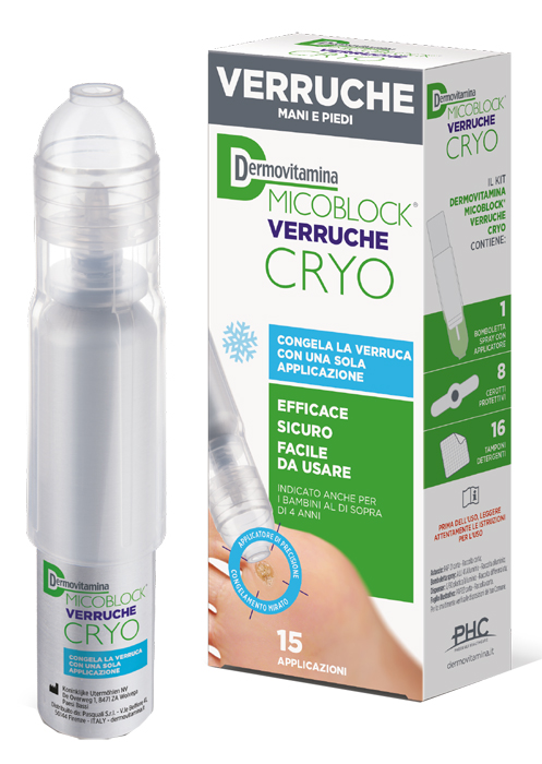 DERMOVITAMINA MICOBLOCK VERRUCHE CRYO SPRAY 38 ML - Farmacia Artemisia di Montecuollo Dott. Angelo snc