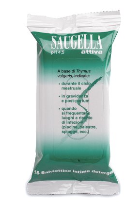 SAUGELLA ATTIVA SALVIETTINE 15 BUSTINE - Farmacia Artemisia di Montecuollo Dott. Angelo snc