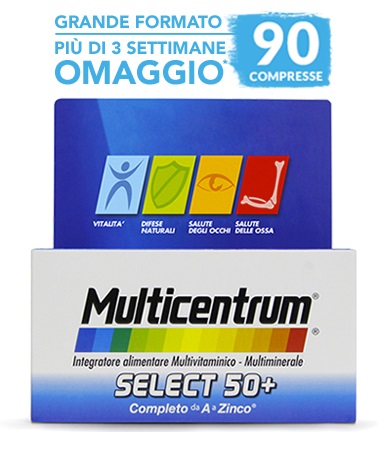 MULTICENTRUM SELECT 50+ 90 COMPRESSE - Farmacia Artemisia di Montecuollo Dott. Angelo snc