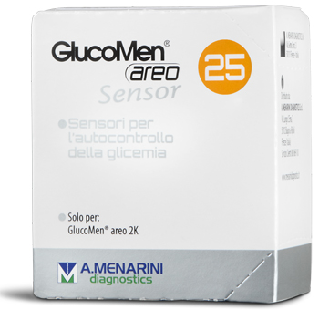 STRISCE MISURAZIONE GLICEMIA GLUCOMEN AREO SENSOR 25 PEZZI - Farmacia Artemisia di Montecuollo Dott. Angelo snc