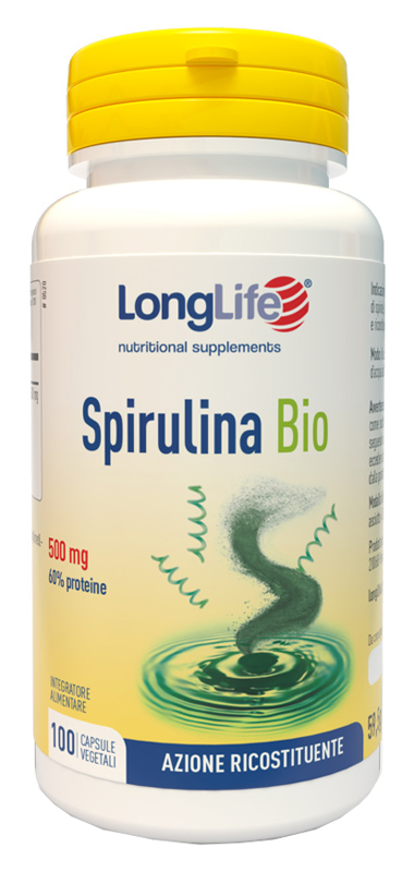 LONGLIFE SPIRULINA BIO 500 MG 100 CAPSULE VEGETALI - Farmacia Artemisia di Montecuollo Dott. Angelo snc