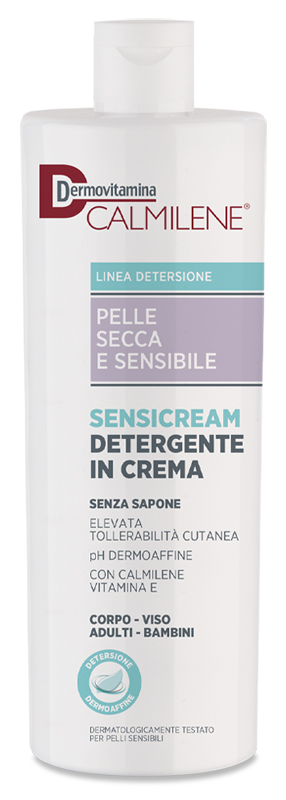 DERMOVITAMINA CALMILENE SENSICREAM DETERGENTE IN CREMA SENZA SAPONE PER PELLE SECCA E SENSIBILE 500 ML - Farmacia Artemisia di Montecuollo Dott. Angelo snc