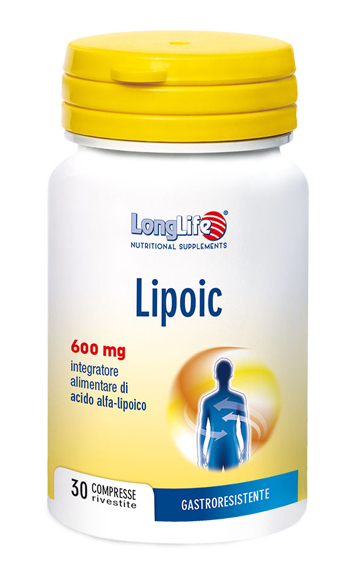 LONGLIFE LIPOIC 600 MG 30 COMPRESSE RIVESTITE DA 870 MG - Farmacia Artemisia di Montecuollo Dott. Angelo snc