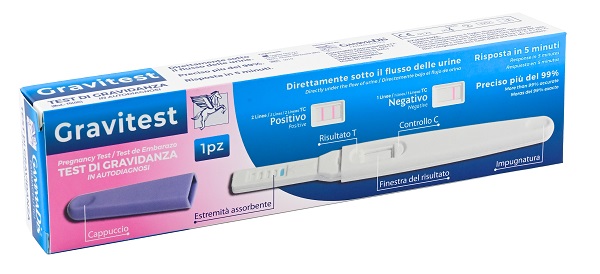 TEST GRAVIDANZA GRAVITEST 1 PEZZO GAMMADIS - Farmacia Artemisia di Montecuollo Dott. Angelo snc