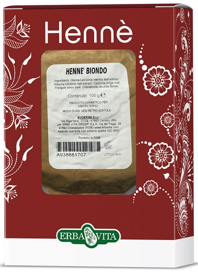 HENNE COLORANTE CAPELLI BIONDO 100 G - Farmacia Artemisia di Montecuollo Dott. Angelo snc