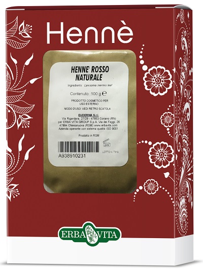 HENNE COLORANTE CAPELLI ROSSO NATURALE 100 G - Farmacia Artemisia di Montecuollo Dott. Angelo snc
