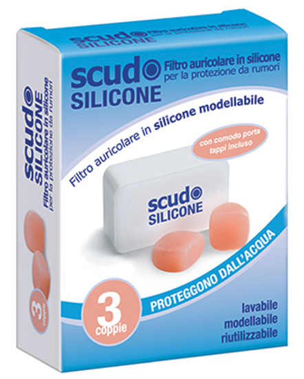 TAPPO AURICOLARE EARPLUG SCUDO IN SILICONE 3 COPPIE 6 PEZZI ARTICOLO 7EN091 - Farmacia Artemisia di Montecuollo Dott. Angelo snc