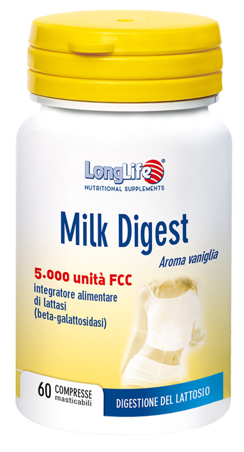 LONGLIFE MILK DIGEST 60 COMPRESSE MASTICABILI - Farmacia Artemisia di Montecuollo Dott. Angelo snc