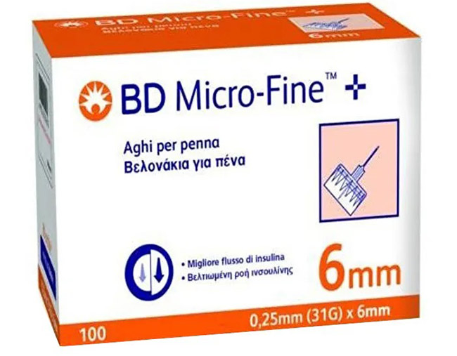 AGO PER PENNA DA INSULINA BD MICROFINE GAUGE 31 6MM 100 PEZZI - Farmacia Artemisia di Montecuollo Dott. Angelo snc
