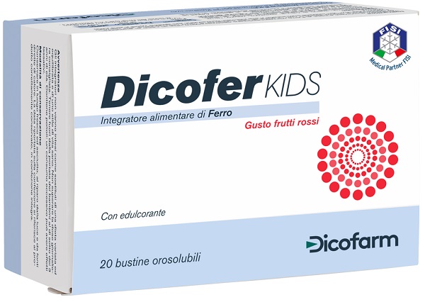 DICOFER KIDS 20 BUSTINE OROSOLUBILI - Farmacia Artemisia di Montecuollo Dott. Angelo snc