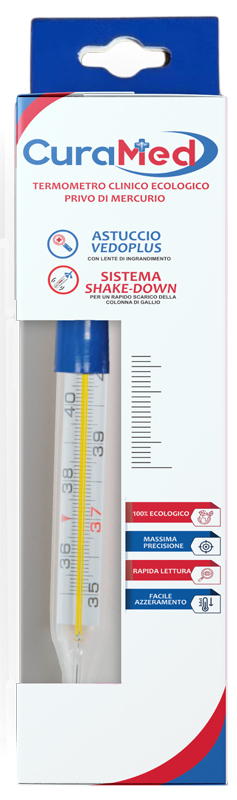 TERMOMETRO CLINICO OVALE AL GALLIO CON AGITATORE CURATERM - Farmacia Artemisia di Montecuollo Dott. Angelo snc