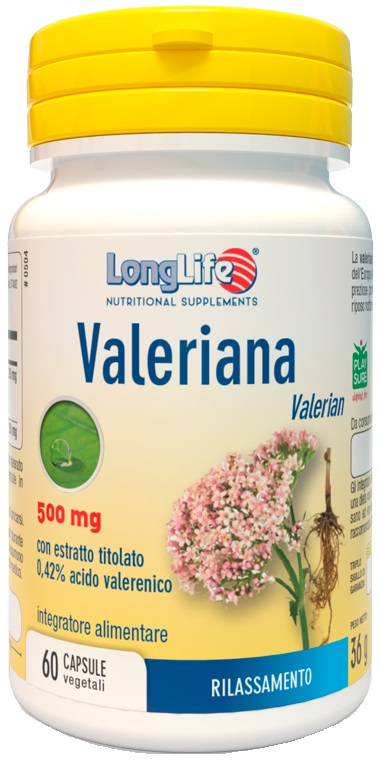 LONGLIFE VALERIANA 60 CAPSULE 500 MG - Farmacia Artemisia di Montecuollo Dott. Angelo snc